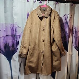 Lands' End Women's Brown Teddy Jacket